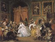 William Hogarth, Countess painting fashionable group to get up early marriage